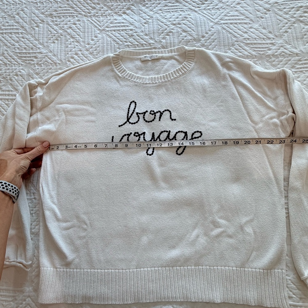 Women’s Workshop Republic Clothing Cream 'Bon Voyage' Crewneck Sweater - Picture 5 of 6